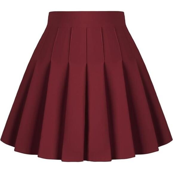 High Waist Pleated Mini Skater Skirt Tennis School Uniform Cheer Outfit - Picture 5 of 5